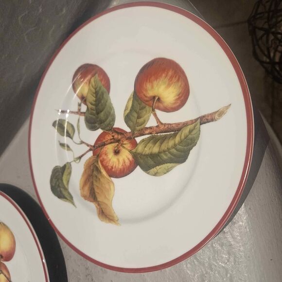 Williams Sonoma Apple Orchard Fruit Salad Dessert Plates Set of 2 8.25" - Picture 5 of 7